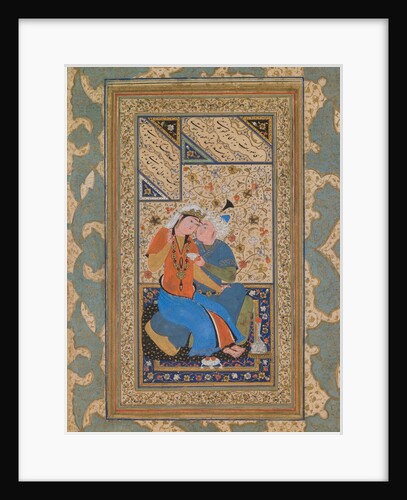 Couple in Affectionate Converse, Safavid Period by Persian School