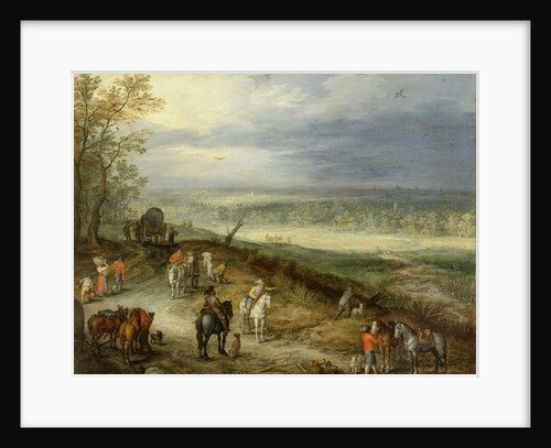 Extensive Landscape With Travellers on a Country Road, c.1608-10 by Jan the Elder Brueghel