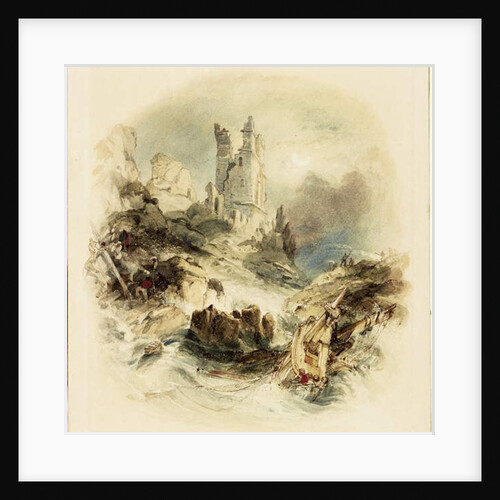 Shipwreck off Dunstanburgh Castle by George Balmer