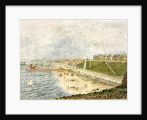 Roker Terrace and Harbour entrance from Holey Rock by J. Webster