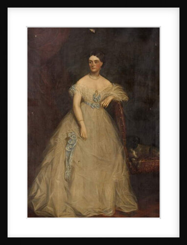 Portrait of a lady wearing a white dress by Richard Buckner