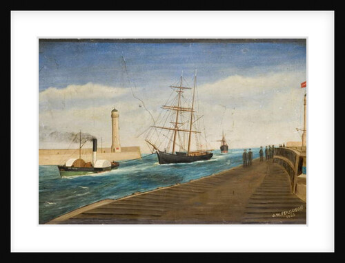 The Tug 'Rescue' Towing the Brig 'Polly' into Sunderland Harbour, 1885 by James W. Ferguson