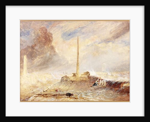 Sunderland Piers in a Storm by Thomas Miles Richardson