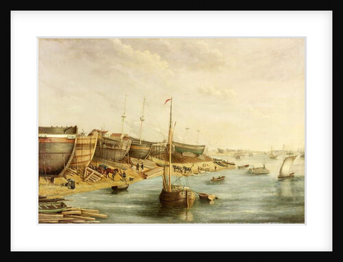 William Pile's Shipyard, North Sands, c.1830 by English School