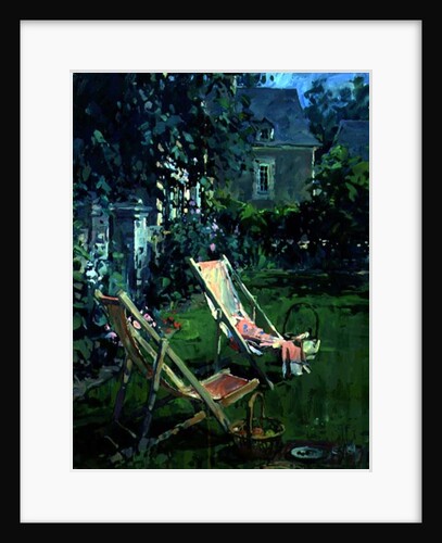 Deck Chairs at Coudray, 1998 by Susan Ryder
