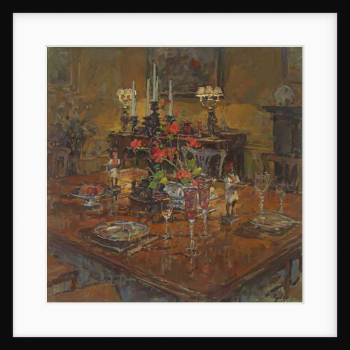 Dining Room with Geraniums by Susan Ryder