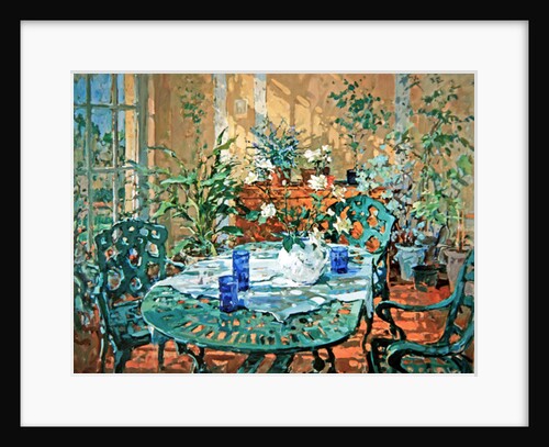 Conservatory with Blue Glass by Susan Ryder