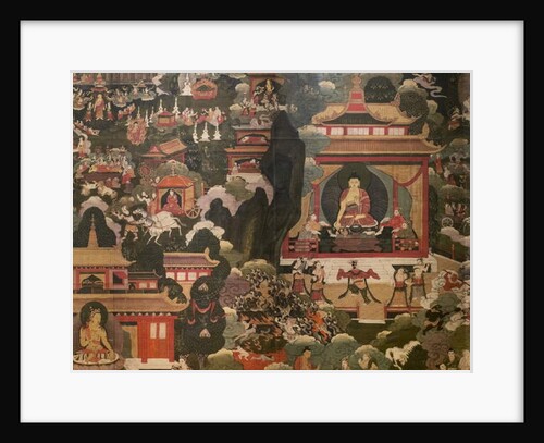 Scenes of the life of the Buddha Shakyamuni by Tibetan School