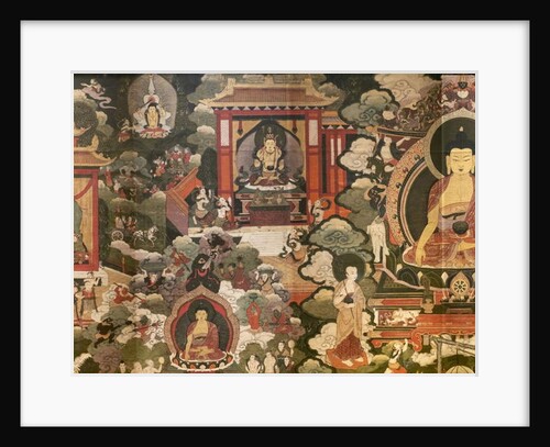 Scenes of the life of the Buddha Shakyamuni by Tibetan School