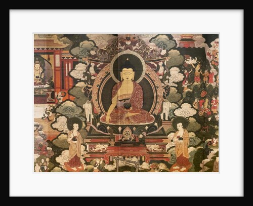 Scenes of the life of the Buddha Shakyamuni. First half of the 17th century. Detrempe on canvas. by Tibetan School
