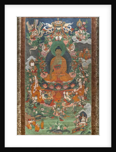 Invitation to predication and other scenes. East Tibet. Second half of the 19th century. by School Tibetan