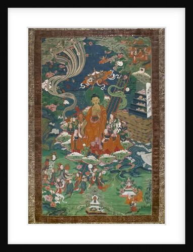 The descent from the sky of the Thirty-three gods in Samkashya by School Tibetan