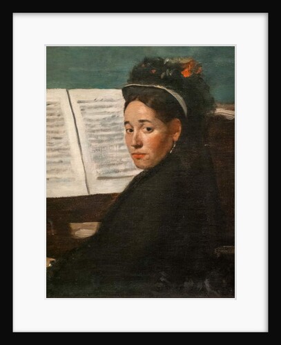 Miss Dihau at the piano. Around 1870. by Edgar Degas