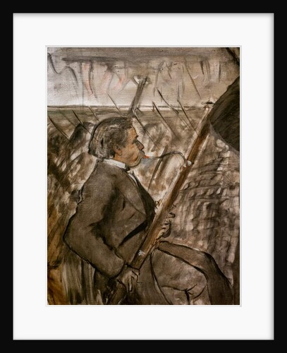 Musicians in the orchestra. Around 1870. by Edgar Degas