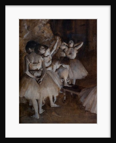 Ballet repetition on the scene. 1874 by Edgar Degas