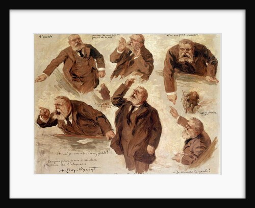 The Different Expressions of Jean Jaures, 1910 by Albert Eloy Vincent