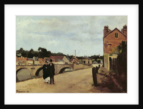 The Chemin de l'Ecluse and the Pontoise Bridge, 1867 by Camille Pissarro