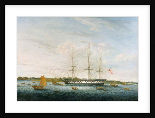 The Honourable East India Company's 'The Earl of Balcarras' at Canton, 1816 by School Chinese