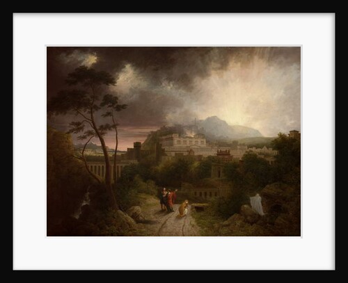 Christ Appearing to Mary Magdalen with a View of Jerusalem beyond at the Time of the Crucifixion by Thomas Christopher Hofland