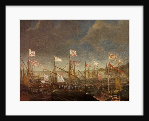 Mediterranean Seascape with Galleys by Kasper van Eyck