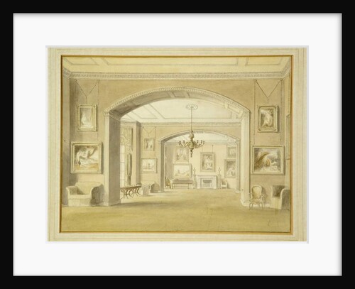 Picture Gallery at Tabley House, 1809 by John Buckler