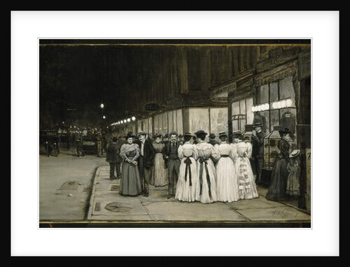 Saturday Night in August - Eighth Avenue by William Anderson Coffin