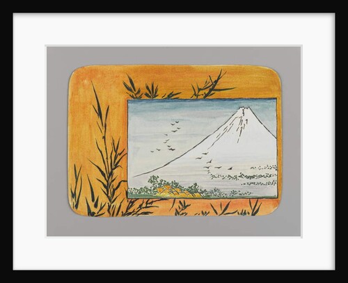 Small Card Decorated with Mount Fuji, c.1880 by Christopher Grant La Farge