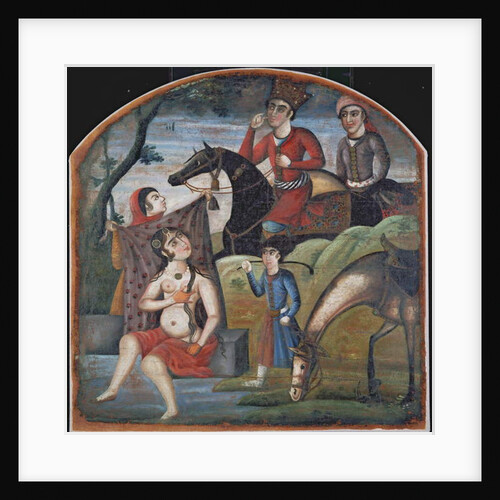 Khusraw Discovers Shirin Bathing, mid-18th century by Iranian School