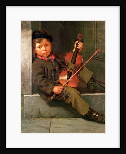 The Boy Violinist, 1874 by John George Brown