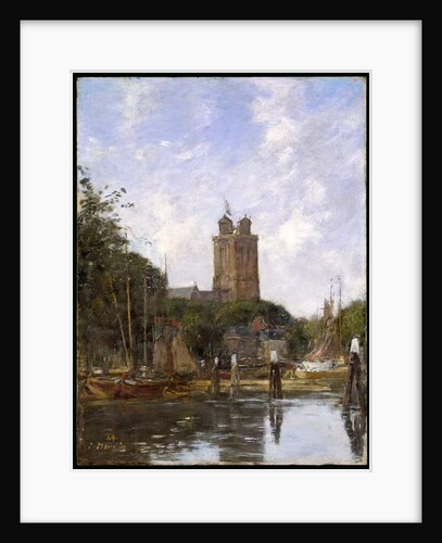 Dordrecht, the Grote Kerk from the Canal, 1884 by Eugene Louis Boudin