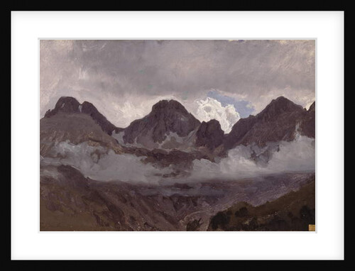 Mountains with Mist, mid-1850s by Auguste Francois Bonheur