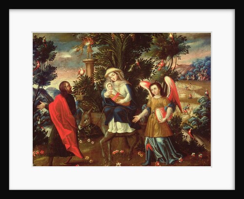 The Flight into Egypt, mid-18th century by School Peruvian