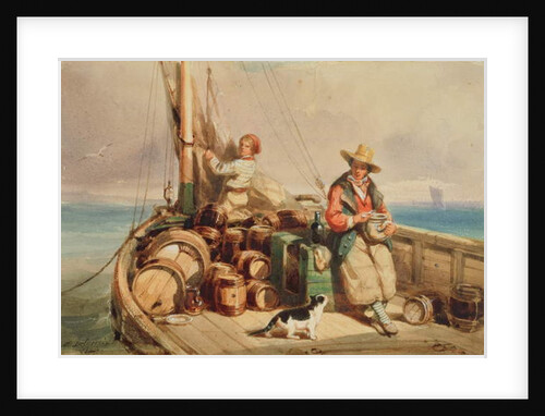 Two Figures on a Boat, 1843 by Auguste Delacroix