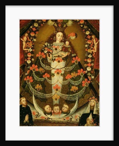 Virgin of Pomata with St. Nicholas of Tolentino and St. Rose of Lima by School Peruvian