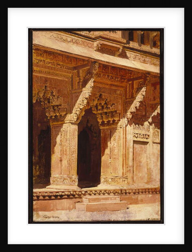 Curiously Wrought Red Sandstone Arches, Fort Agra, India, c.1885-95 by Edwin Lord Weeks