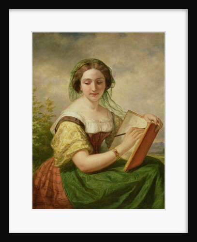 The Sketcher, Portrait of Mademoiselle Rosina by Daniel Huntington