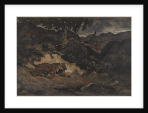 Jaguar Discovering a Snake, c.1840 by Antoine Louis Barye