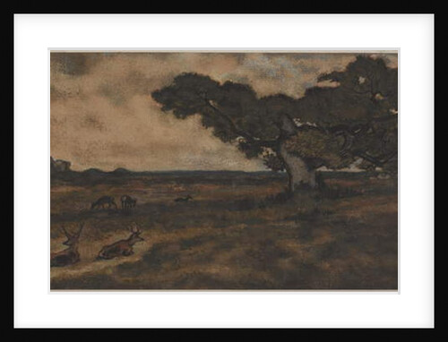 Bucks Near a Tree by Antoine Louis Barye