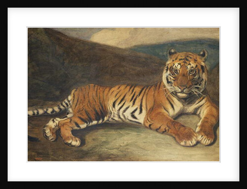 Tiger Reclining by Antoine Louis Barye