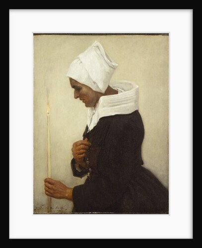 Breton Peasant Woman Holding a Taper, c.1869 by Jules Breton