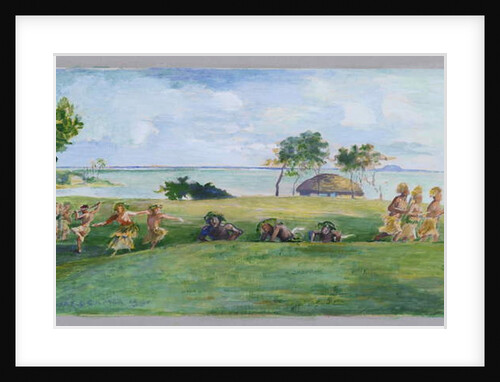 Military Dance in Samoa by John La Farge or Lafarge