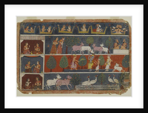 Page from a Dispersed Bhagavata Purana Series, c.1680 by Indian School