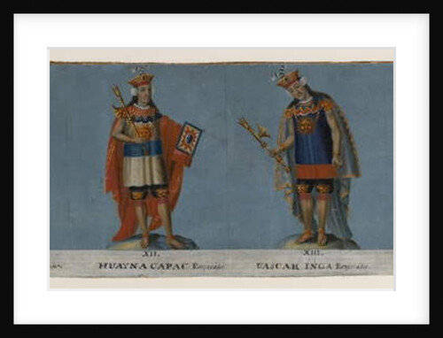 Four Inca Kings: Tupac Yupanqui, Huayna Capac, Huascar Inca, Atahuallpa, early 19th century by Unknown Artist