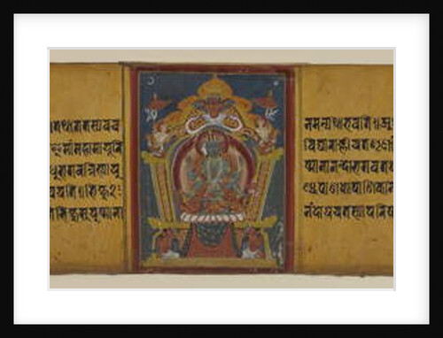 Page from a Buddhist Manuscript Depicting One of the Pancharaksha Goddesses, 16-17th century by Nepalese School