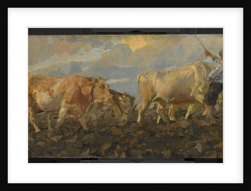 Oxen Ploughing, 1911 by Ettore Tito