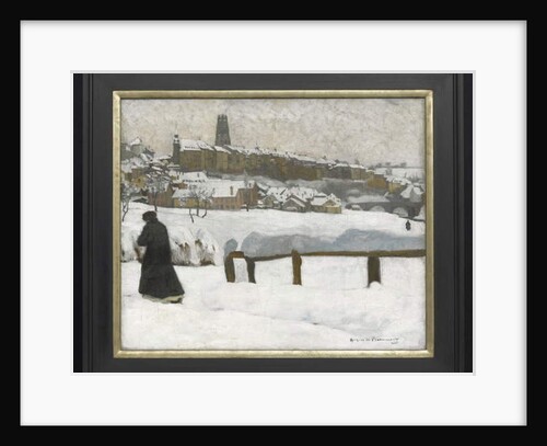 Freiburg in the Snow, c.1920 by Hugues de Beaumont