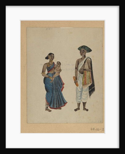 One of a set of nine images showing Indians in different professions by Indian School