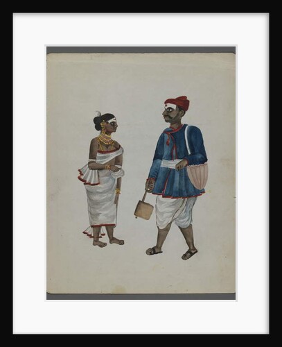 One of a set of nine images showing Indians in different professions by Indian School