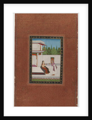 A lady and her elderly servant, 1875-1900 by Indian School