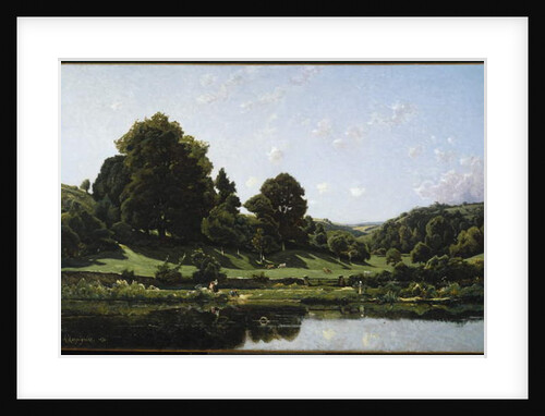 A Meadow in the Bourbonnais, Morning, 1876 by Henri-Joseph Harpignies